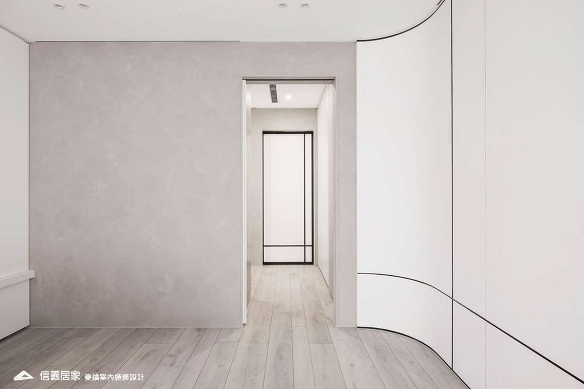 主臥-6-大理石 大板磚 烤漆 藝術漆 鍍鈦飾條 明鏡