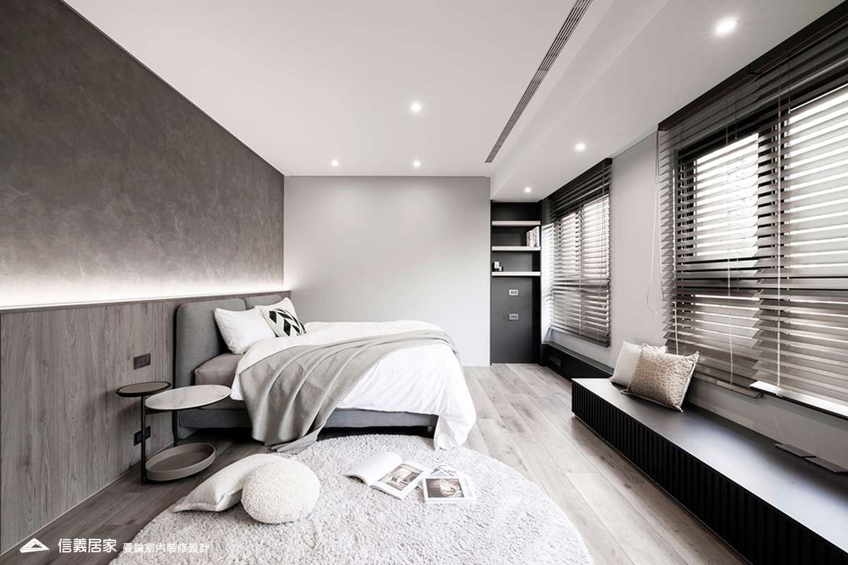 大兒子房-4-大理石 大板磚 烤漆 藝術漆 鍍鈦飾條 明鏡