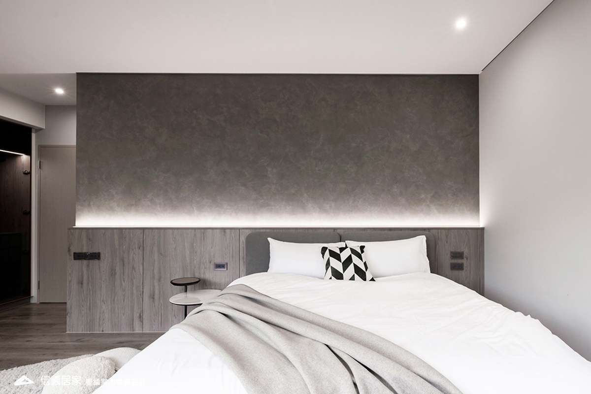 大兒子房-5-大理石 大板磚 烤漆 藝術漆 鍍鈦飾條 明鏡