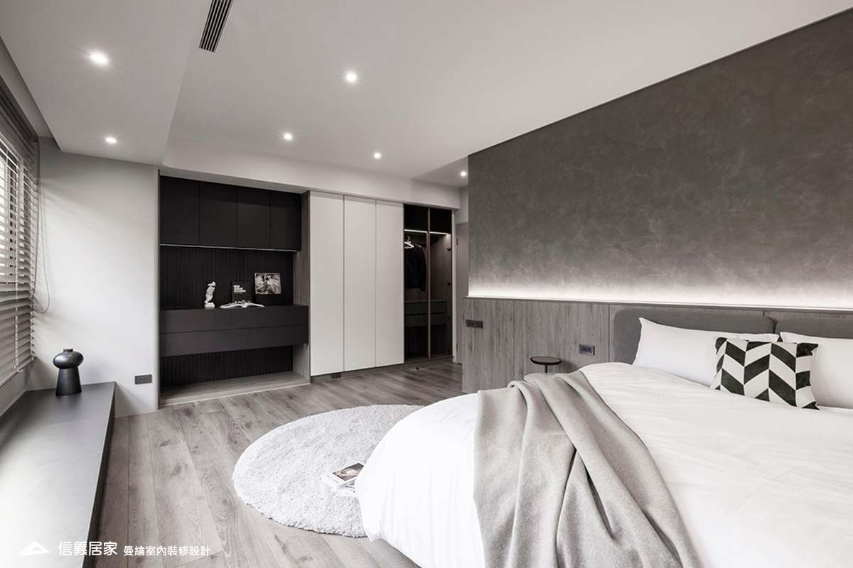 大兒子房-6-大理石 大板磚 烤漆 藝術漆 鍍鈦飾條 明鏡