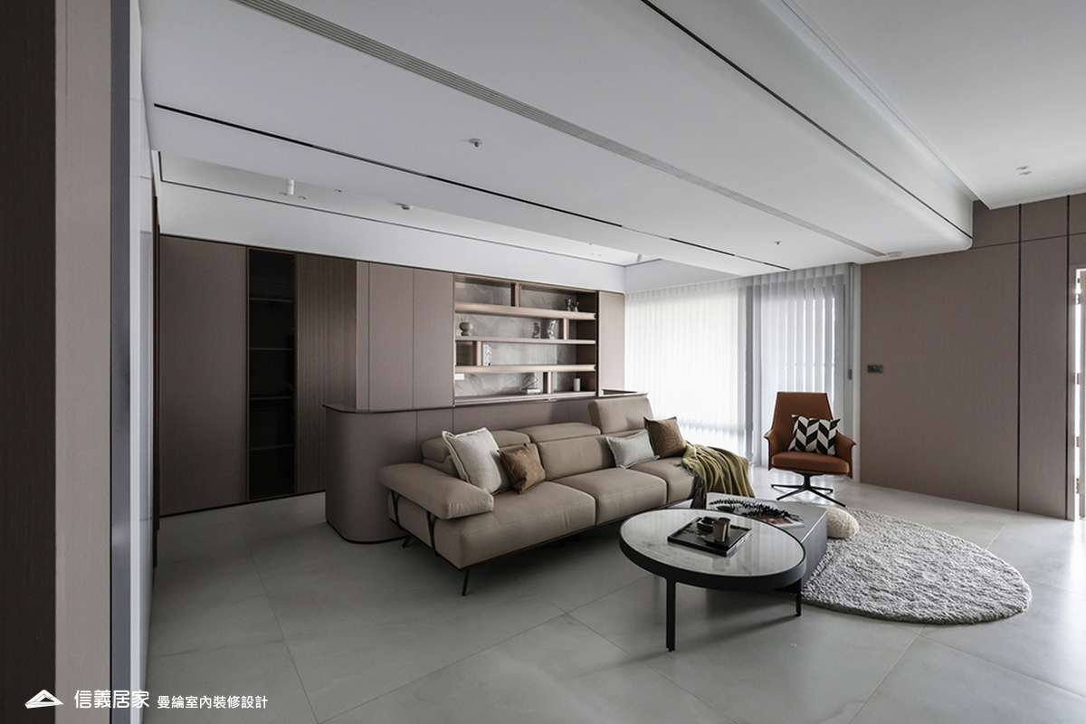 客廳-4-大理石 大板磚 烤漆 藝術漆 鍍鈦飾條 明鏡