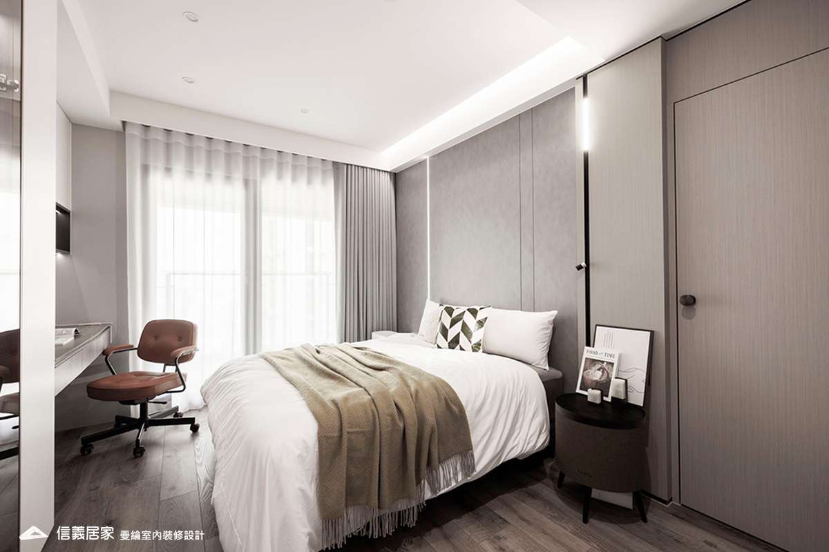 小兒子房-1-大理石 大板磚 烤漆 藝術漆 鍍鈦飾條 明鏡