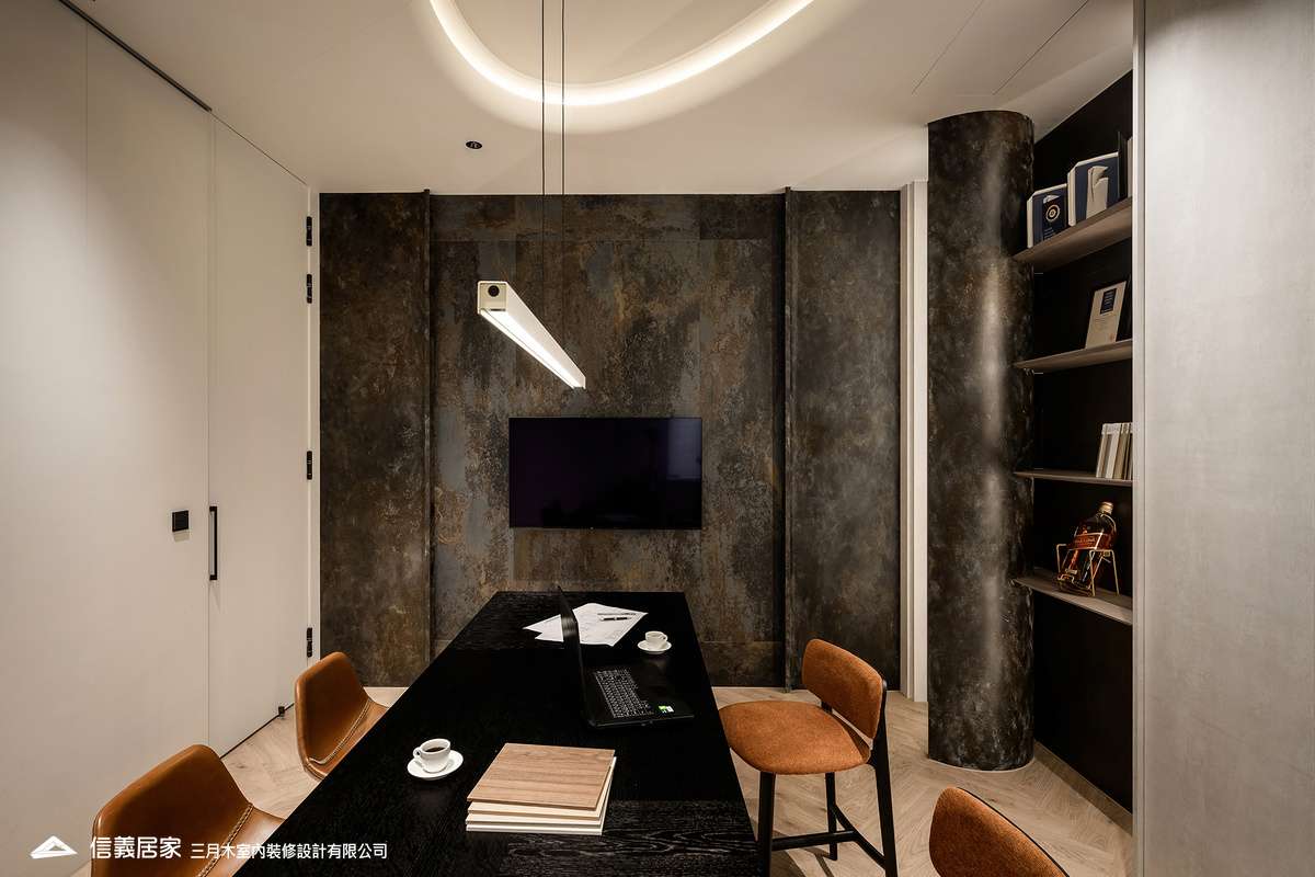 商空設計_藝術塗料 軟膜燈 弧形設計