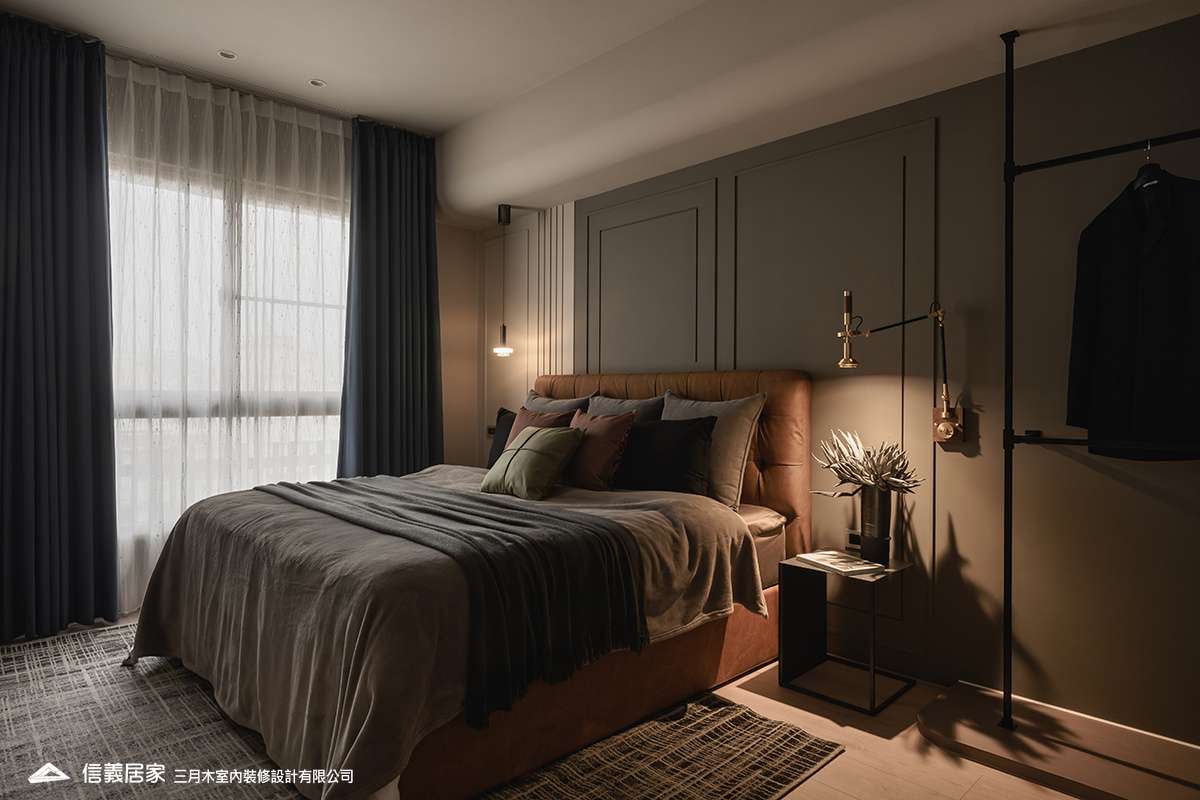 異國殖民風宅_臥房1_美式線板