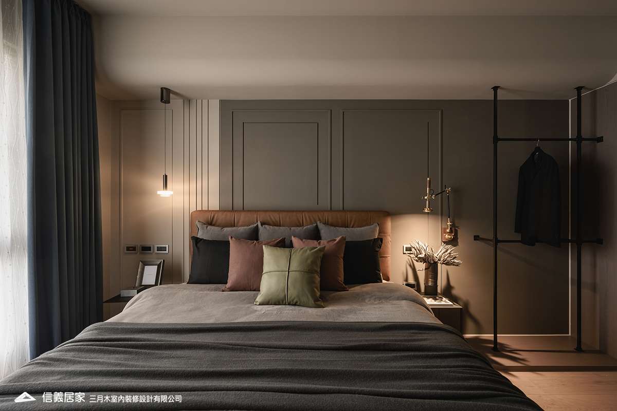 異國殖民風宅_臥房2_美式線板