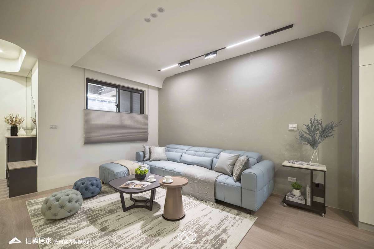 1.客廳_系統櫃_六角地磚_洞洞板_藝術漆_現代風