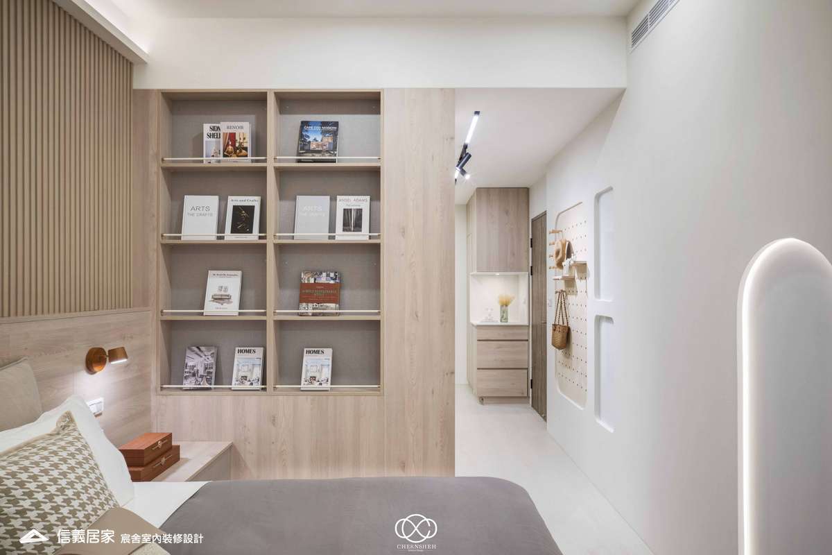 11.臥室_系統櫃_六角地磚_洞洞板_藝術漆_現代風