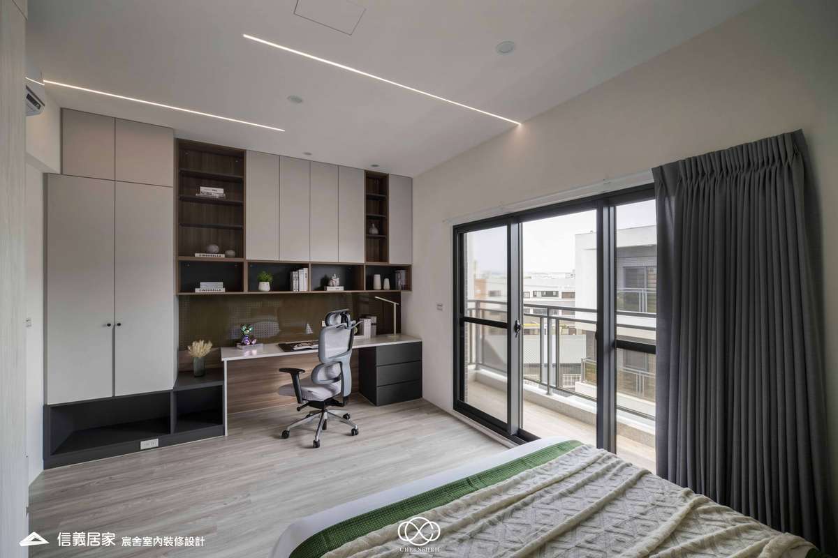 19.臥室_系統櫃_六角地磚_洞洞板_藝術漆_現代風