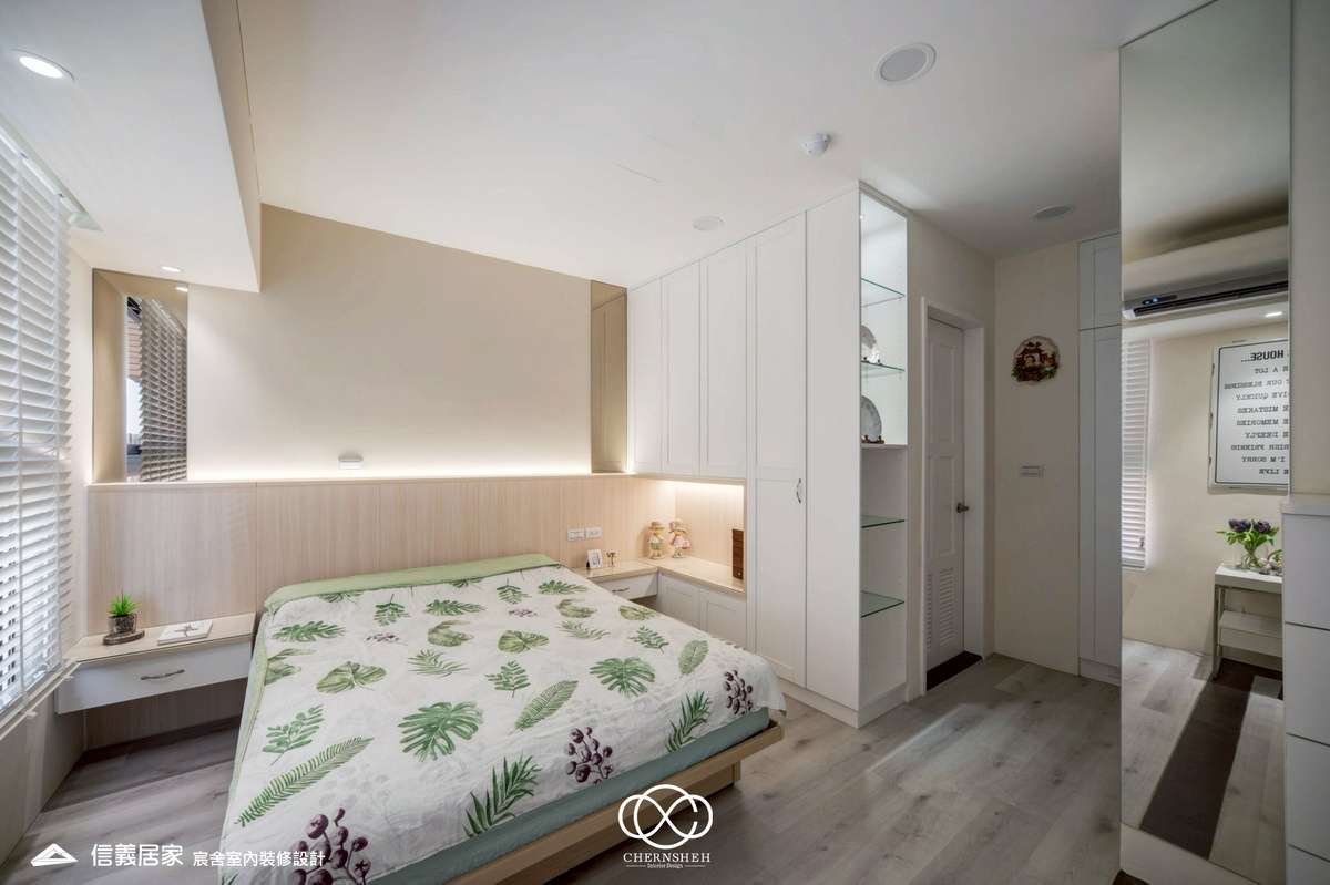 8.主臥_古典風_系統櫃_百葉窗_白色_米色_奶茶色_2房