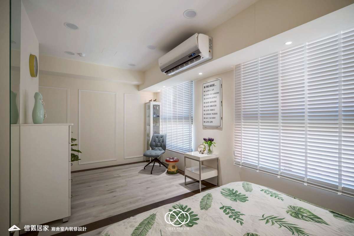 9.主臥_古典風_系統櫃_百葉窗_白色_米色_奶茶色_2房