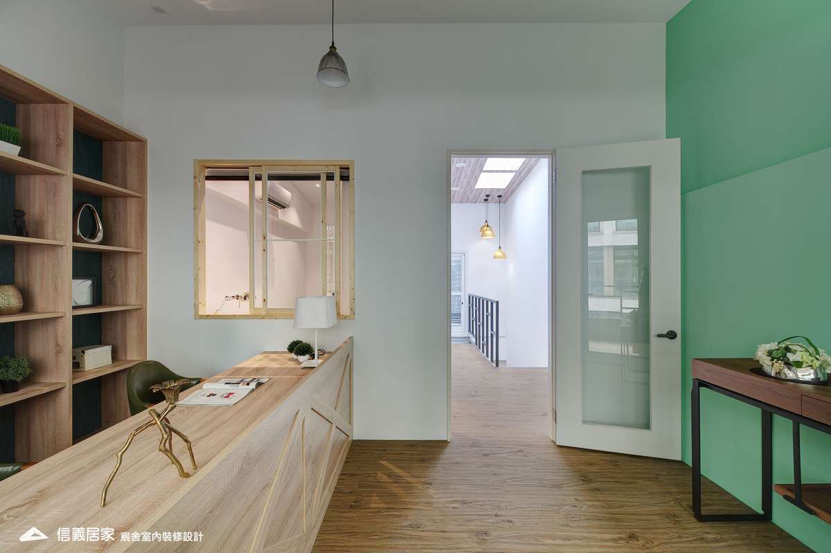 40.書房_系統櫃_綠色