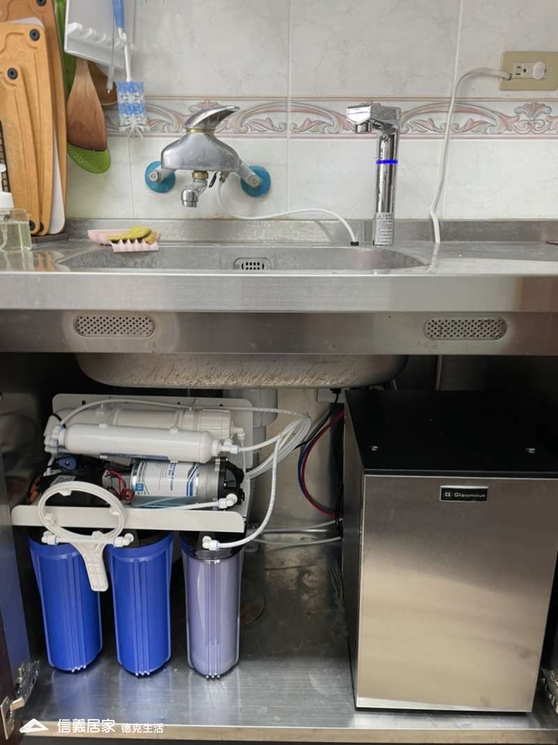 K800H雙溫冷熱觸控式皆煮沸廚下型搭配公規5道式RO逆滲透(含壓力桶)