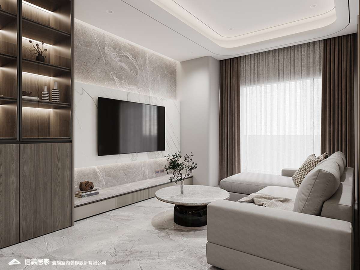 客廳-3-退休宅 輕奢風 大板磚 訂製宅 無障礙空間