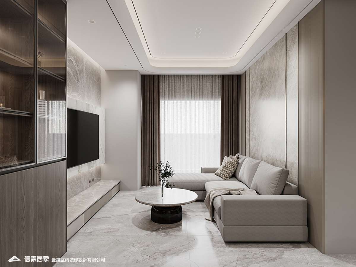 客廳-4-退休宅 輕奢風 大板磚 訂製宅 無障礙空間