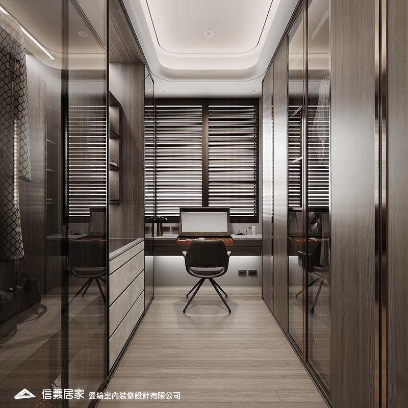 更衣室-1-退休宅 輕奢風 大板磚 訂製宅 無障礙空間