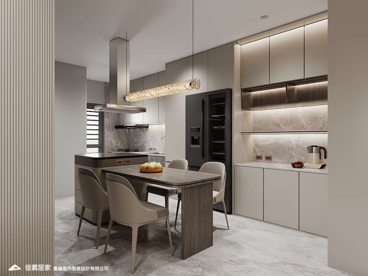 餐廳-1-退休宅 輕奢風 大板磚 訂製宅 無障礙空間