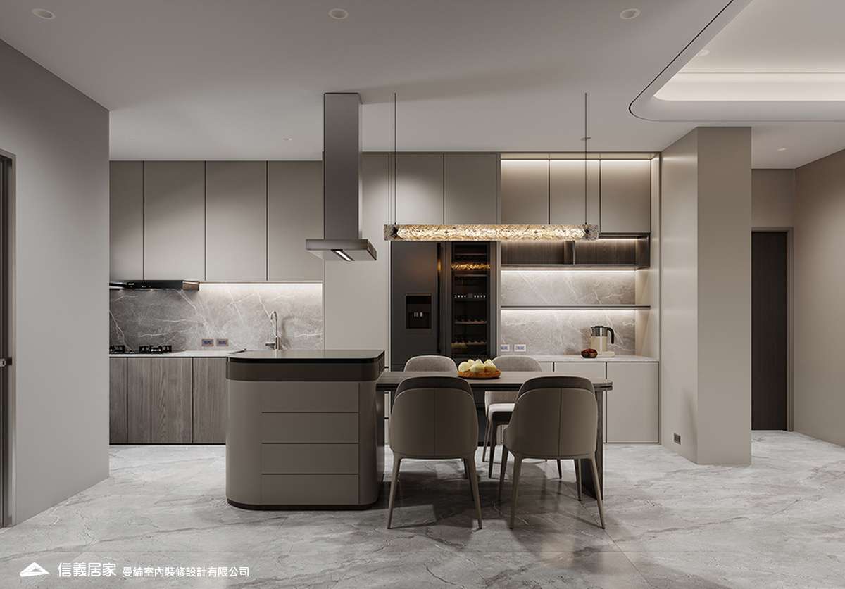 餐廳-2-退休宅 輕奢風 大板磚 訂製宅 無障礙空間