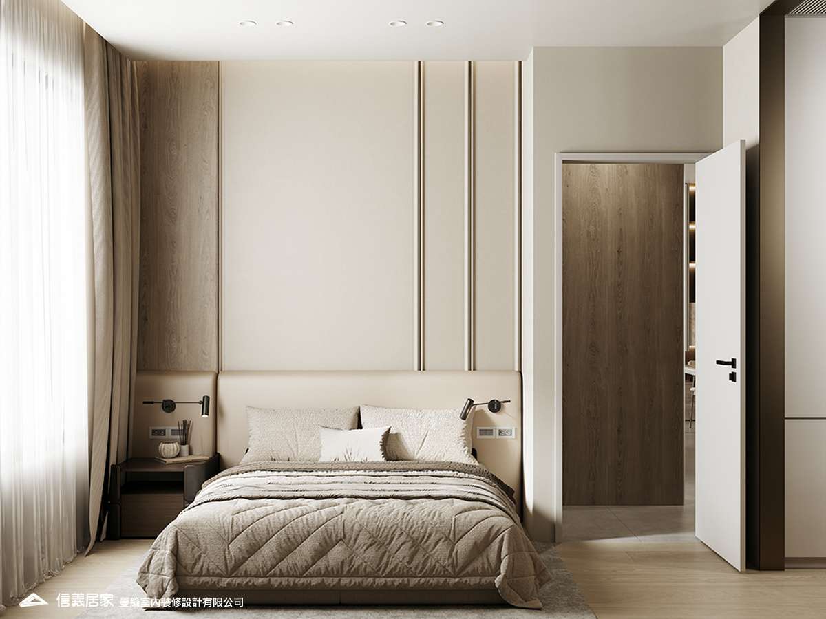 主臥-1-退休宅 輕奢風 大板磚 訂製宅 無障礙空間