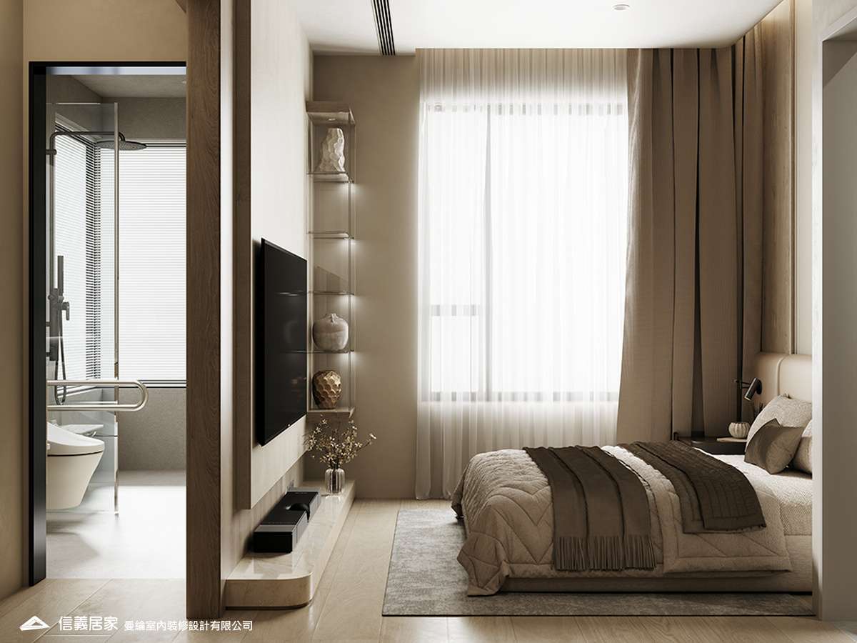 主臥-2-退休宅 輕奢風 大板磚 訂製宅 無障礙空間
