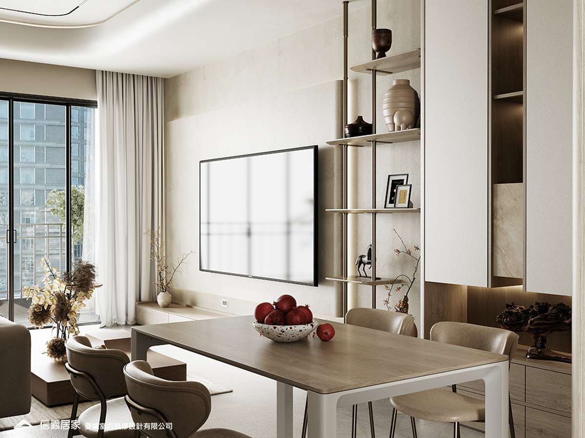 客廳-1-退休宅 輕奢風 大板磚 訂製宅 無障礙空間