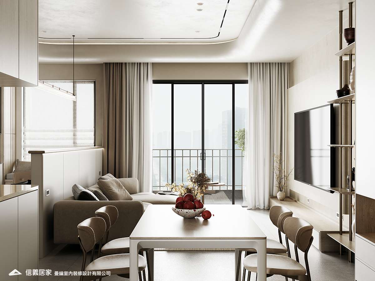 客廳-4-退休宅 輕奢風 大板磚 訂製宅 無障礙空間