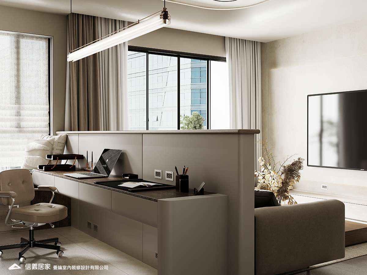 書房-1-退休宅 輕奢風 大板磚 訂製宅 無障礙空間