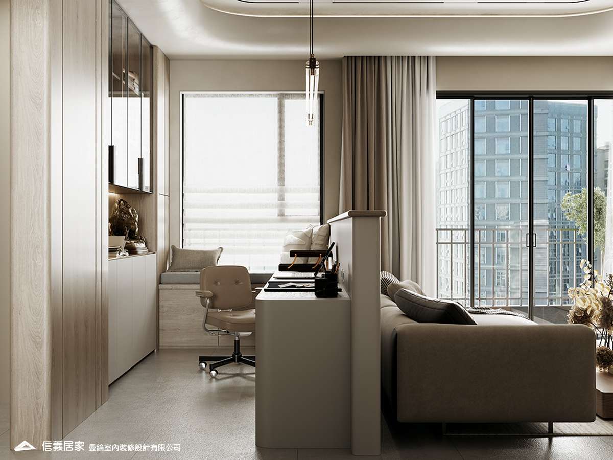 書房-2-退休宅 輕奢風 大板磚 訂製宅 無障礙空間