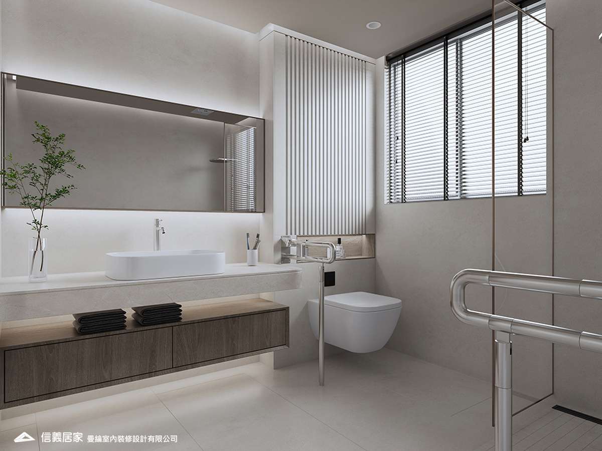 主浴-1-退休宅 輕奢風 大板磚 訂製宅 無障礙空間