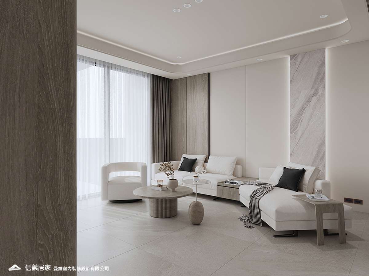 客廳-3-退休宅 輕奢風 大板磚 訂製宅 無障礙空間