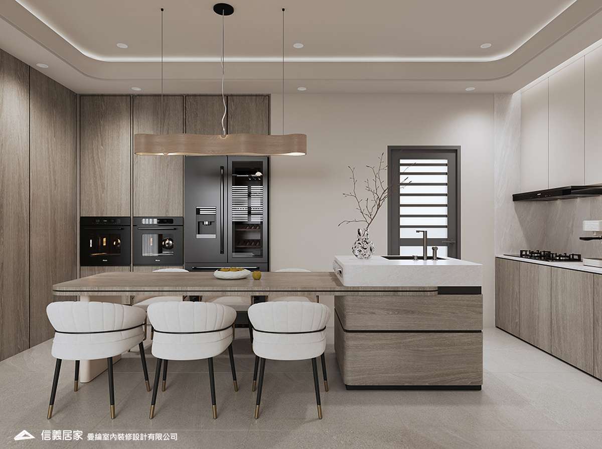 餐廳-2-退休宅 輕奢風 大板磚 訂製宅 無障礙空間