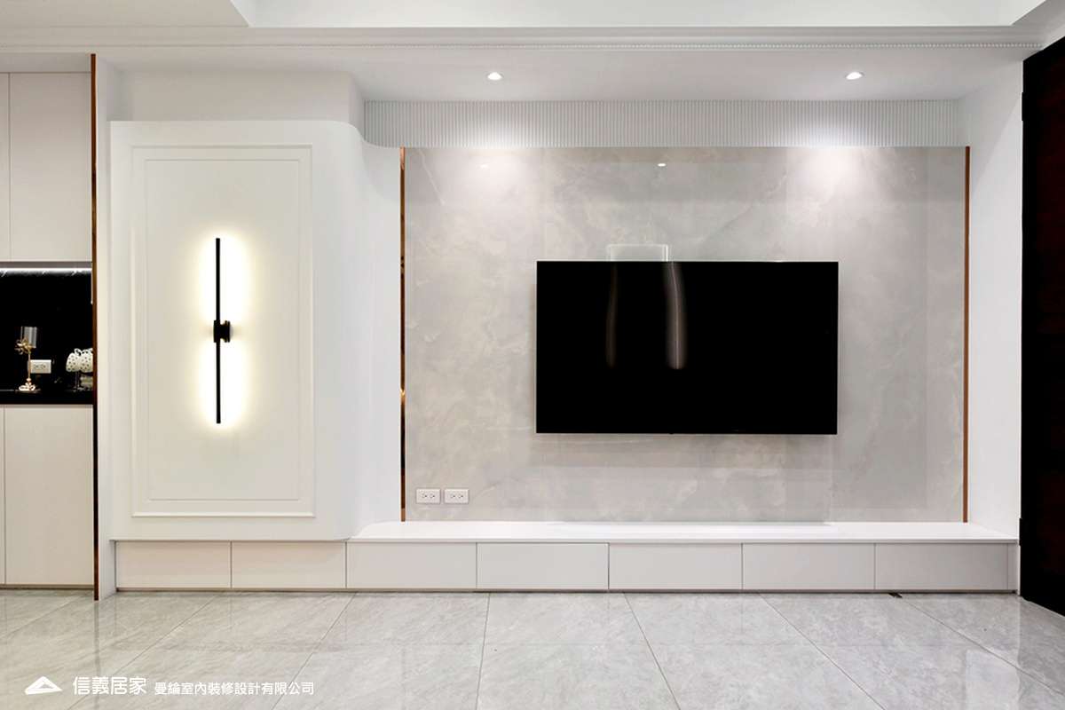 客廳-1-退休宅 輕奢風 大板磚 訂製宅 美式現代風