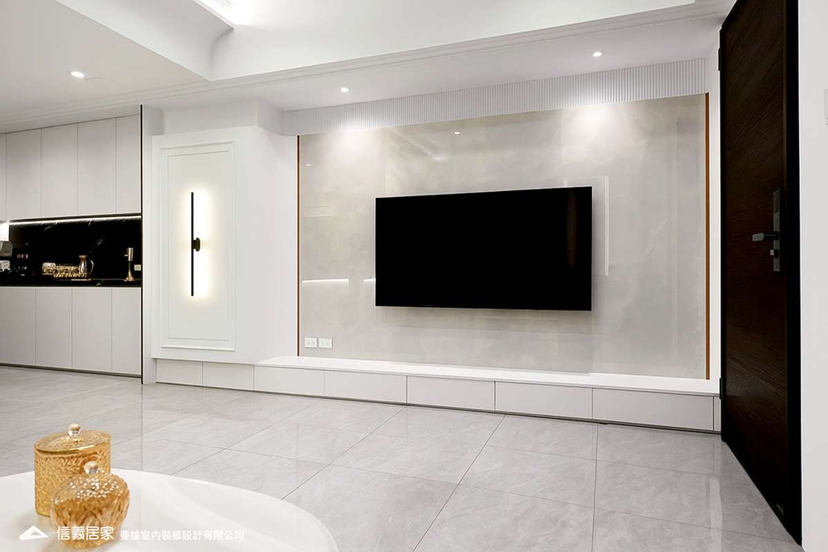 客廳-2-退休宅 輕奢風 大板磚 訂製宅 美式現代風