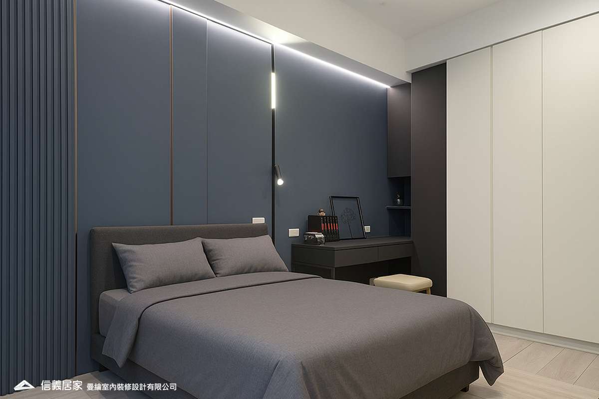 次臥-7-退休宅 輕奢風 大板磚 訂製宅 美式現代風