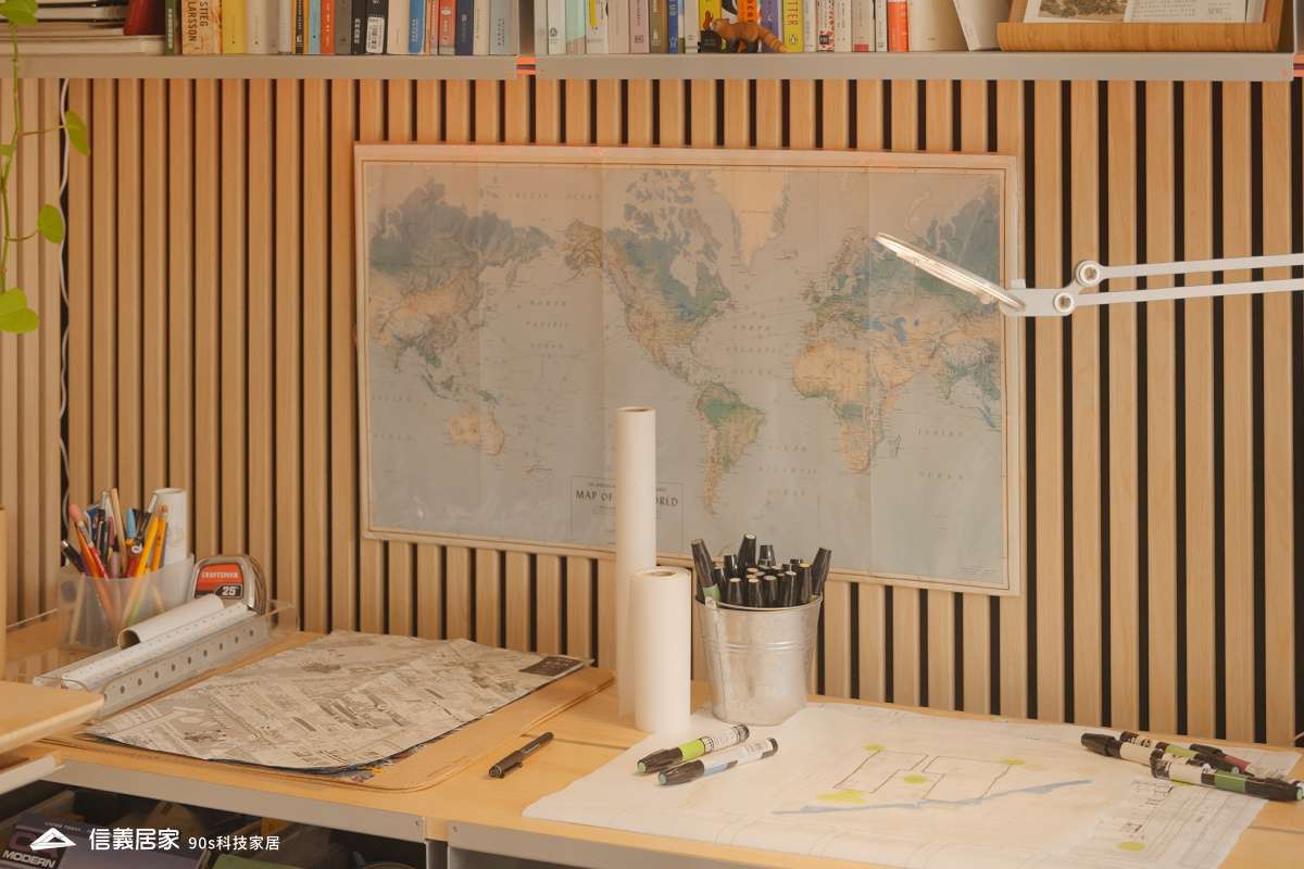 吸音木格柵板、淺橡木