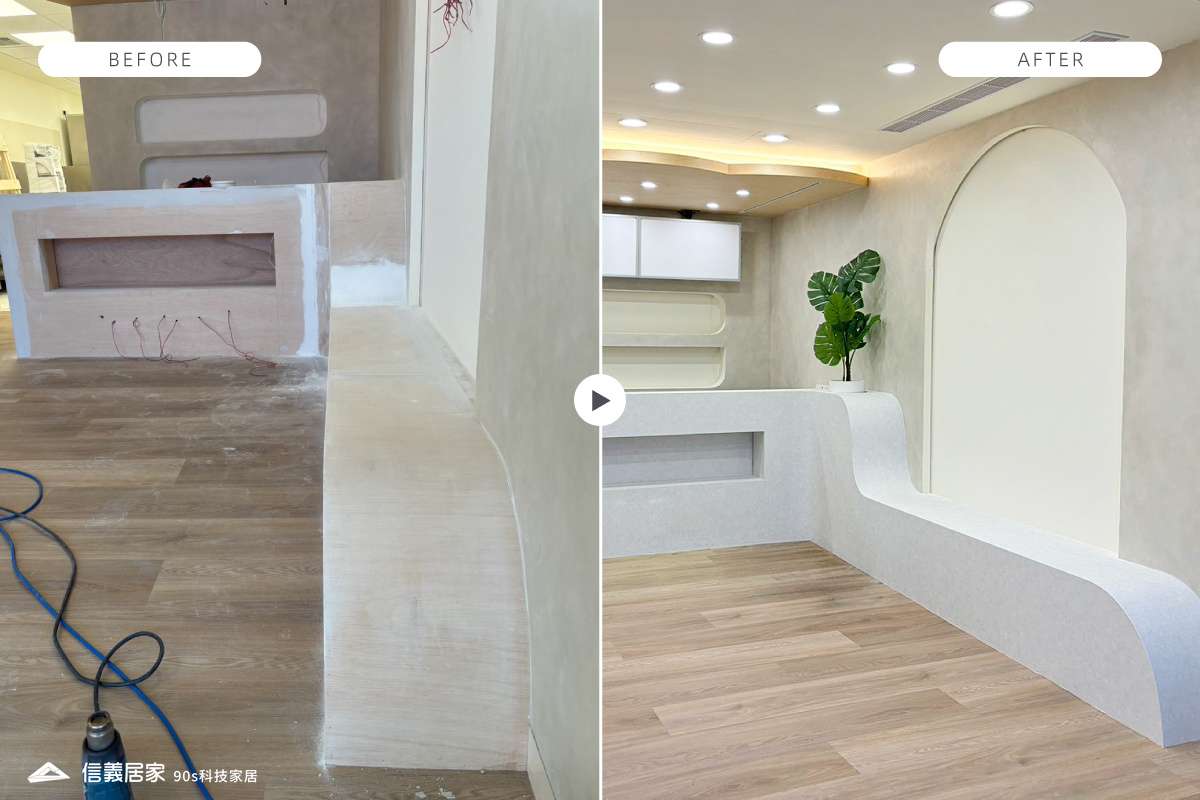 居家改色貼膜、曲面櫃檯、藝術漆