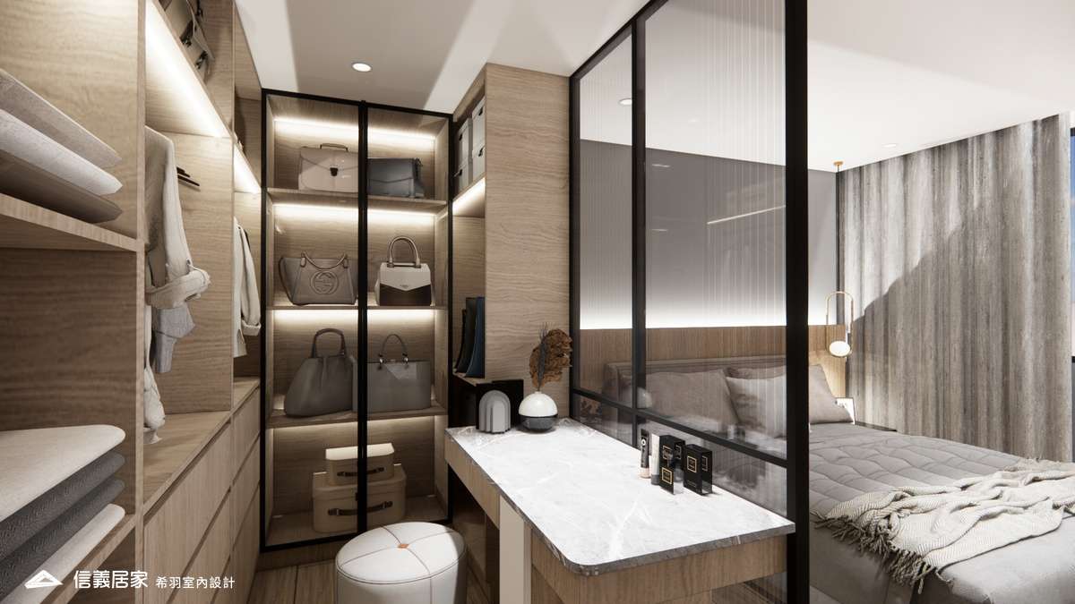 現代風-主臥開放衣櫃
