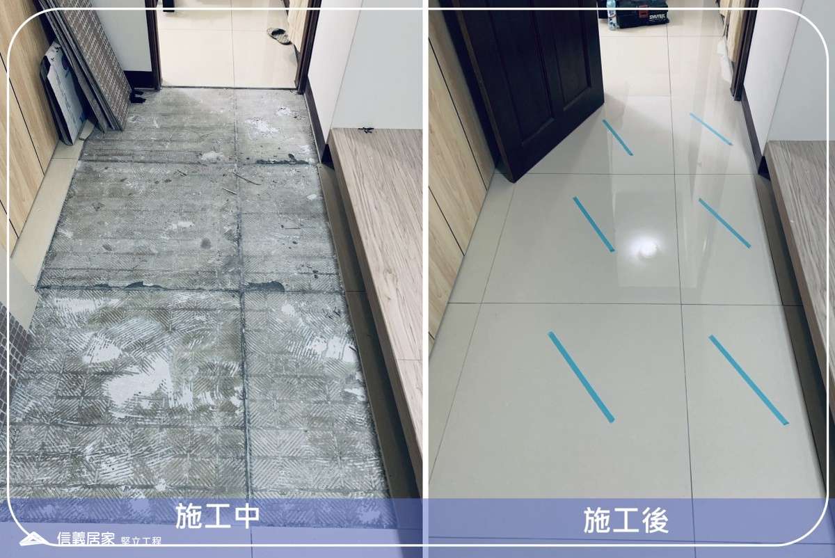 彰化-80x80CM地磚隆起灌膠修繕