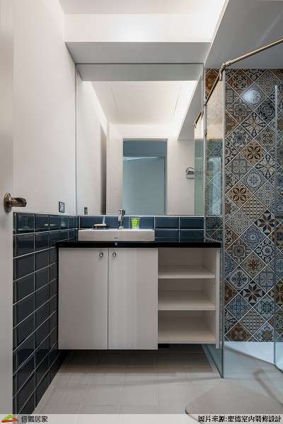 米色乾濕分離室內裝潢設計，包括洗手台裝潢圖片