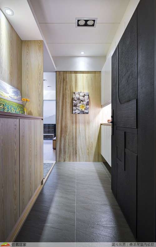 米色玄關室內裝潢設計，包括裝潢圖片