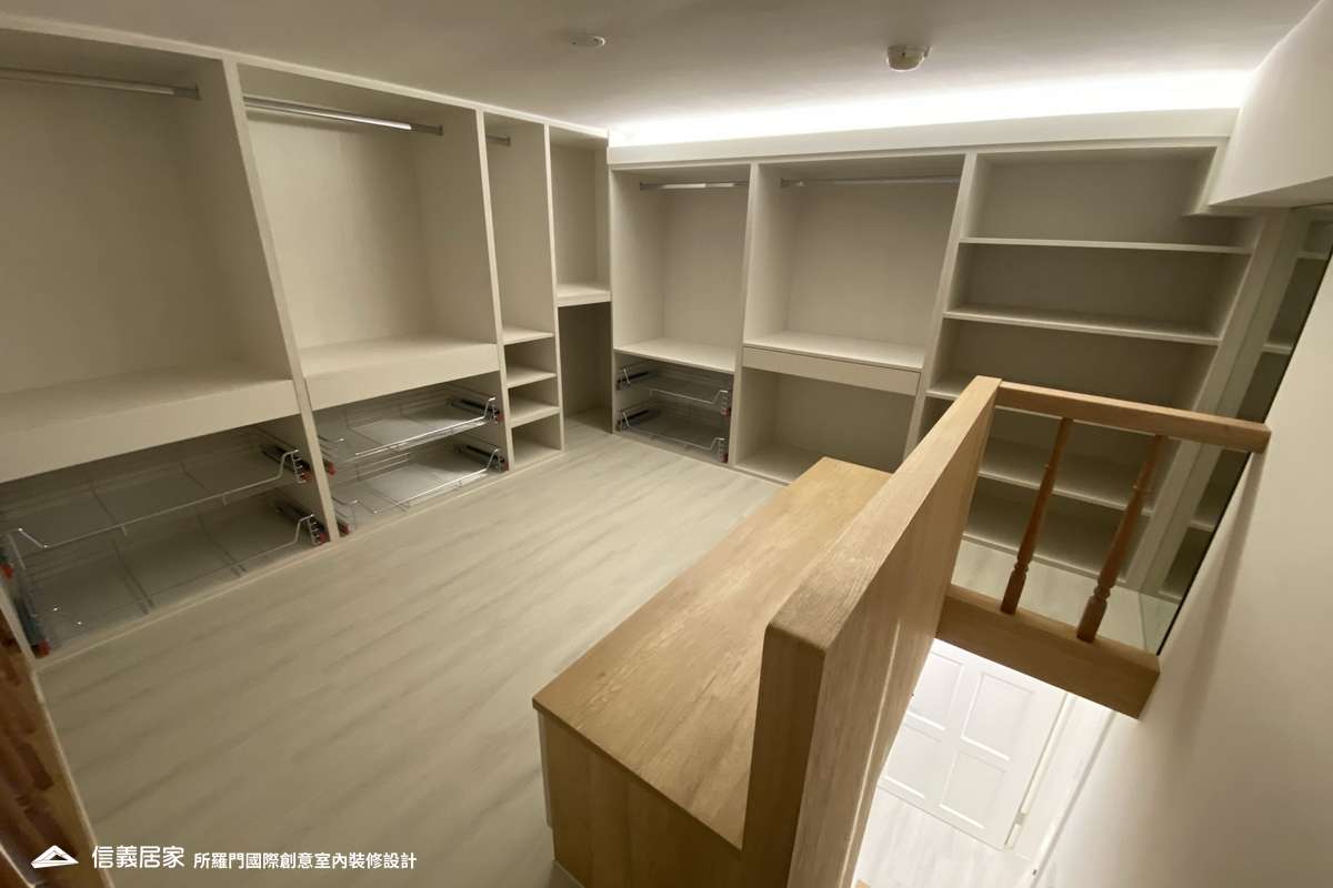 米色臥室室內裝潢設計，包括收納櫃、置物櫃裝潢圖片