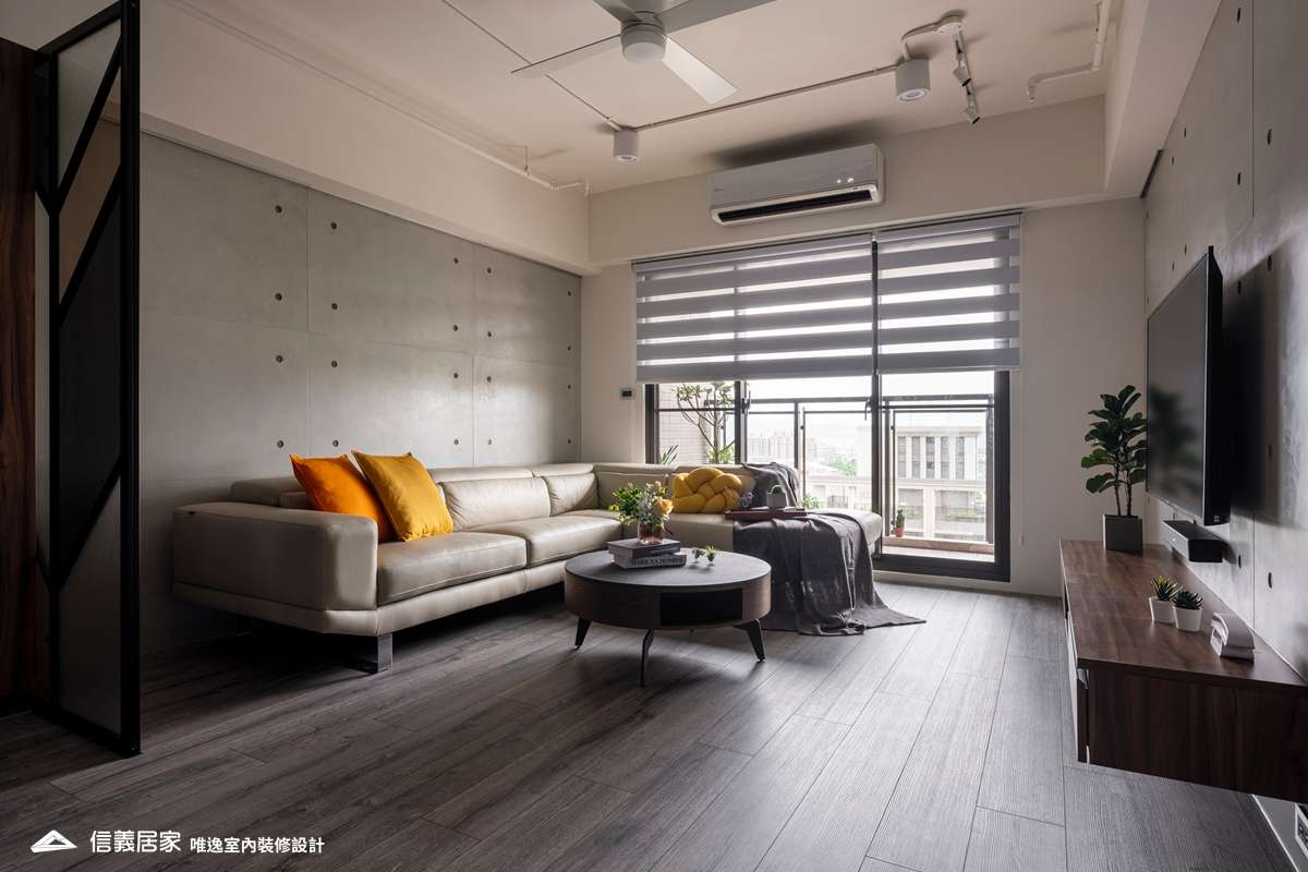 灰色客廳室內裝潢設計，包括沙發裝潢圖片