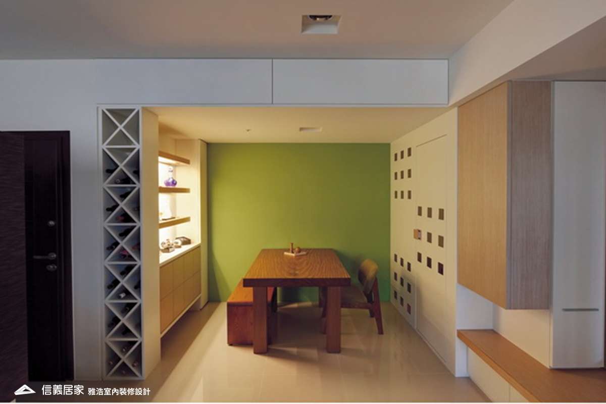米色餐廳室內裝潢設計，包括餐桌、餐椅裝潢圖片